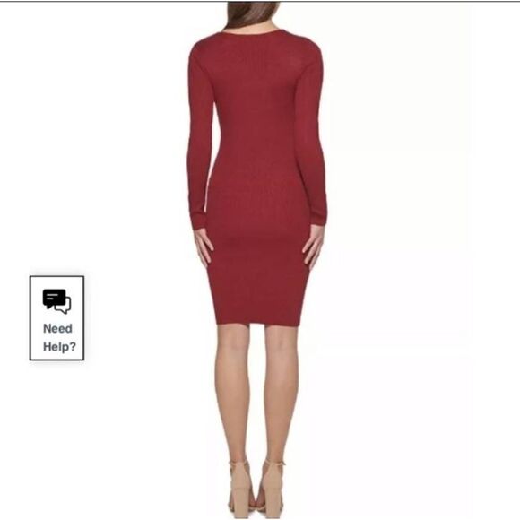 GUESS Ribbed Knit Sweater Dress - Picture 2 of 2